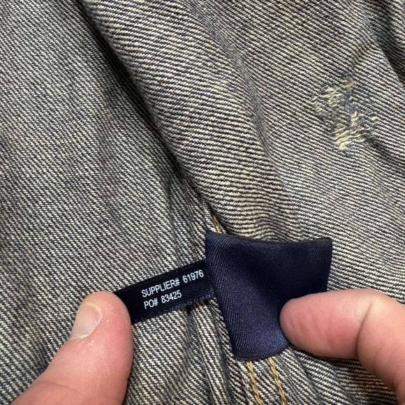 Vtg Ralph Lauren Sport Denim Jacket Womens Medium Blue Full Zip Trucker Western - Picture 15 of 16